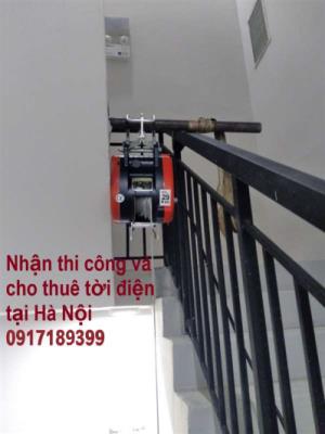 Cho thuê tời điện chuyển đồ lên nhà cao tầng